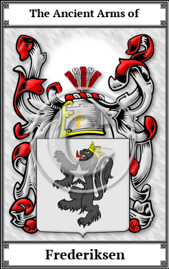 Frederiksen Family Crest Download (JPG) Book Plated - 600 DPI