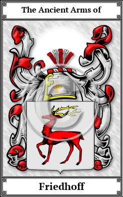 Friedhoff Family Crest Download (JPG)  Book Plated - 150 DPI