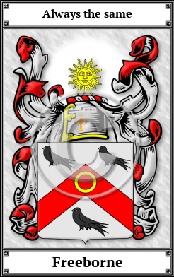 Freeborne Family Crest Download (JPG)  Book Plated - 150 DPI
