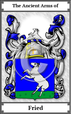 Fried Family Crest Download (JPG)  Book Plated - 150 DPI