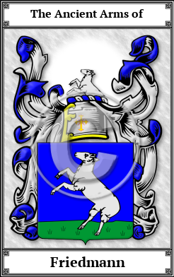 Friedmann Family Crest Download (JPG)  Book Plated - 150 DPI