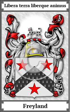 Freyland Family Crest Download (JPG)  Book Plated - 150 DPI