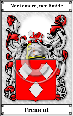 Frement Family Crest Download (JPG)  Book Plated - 150 DPI