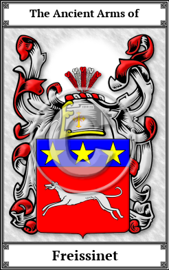 Freissinet Family Crest Download (JPG)  Book Plated - 150 DPI