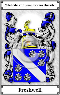 Freshwell Family Crest Download (JPG)  Book Plated - 150 DPI