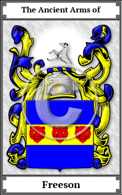 Freeson Family Crest Download (JPG)  Book Plated - 150 DPI