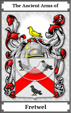 Fretwel Family Crest Download (JPG)  Book Plated - 150 DPI