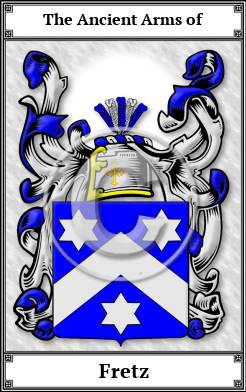 Fretz Family Crest Download (JPG)  Book Plated - 150 DPI