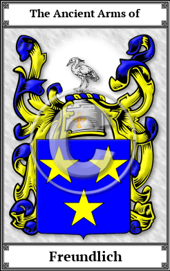 Freundlich Family Crest Download (JPG) Book Plated - 600 DPI