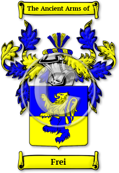 Frei Family Crest Download (jpg) Legacy Series - 150 DPI