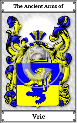 Vrie Family Crest Download (JPG)  Book Plated - 150 DPI