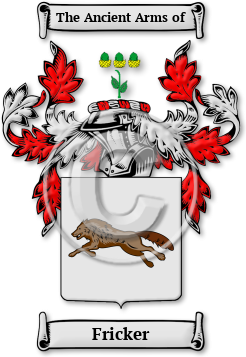 Fricker Family Crest Download (jpg) Legacy Series - 150 DPI