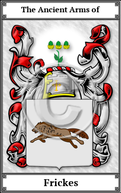 Frickes Family Crest Download (JPG)  Book Plated - 150 DPI