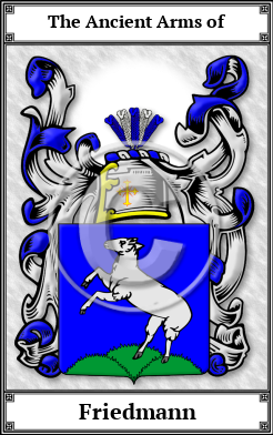 Friedmann Family Crest Download (JPG) Book Plated - 600 DPI