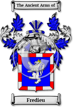 Fredieu Family Crest Download (jpg) Legacy Series - 150 DPI