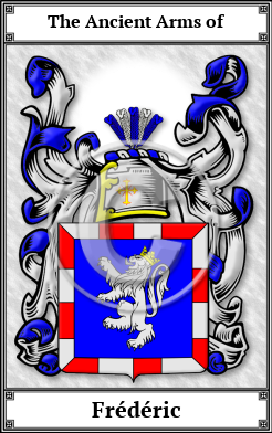 Frédéric Family Crest Download (JPG) Book Plated - 600 DPI