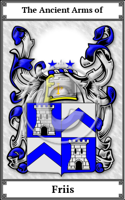 Friis Family Crest Download (JPG) Book Plated - 300 DPI