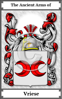 Vriese Family Crest Download (JPG)  Book Plated - 150 DPI