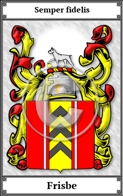 Frisbe Family Crest Download (JPG) Book Plated - 600 DPI