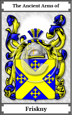 Friskny Family Crest Download (JPG)  Book Plated - 150 DPI