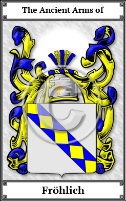 Fröhlich Family Crest Download (JPG) Book Plated - 600 DPI