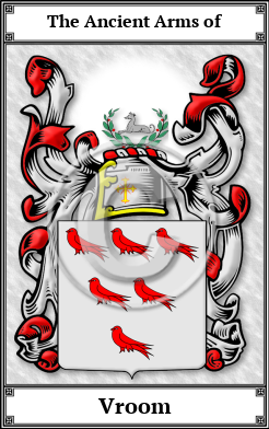 Vroom Family Crest Download (JPG)  Book Plated - 150 DPI