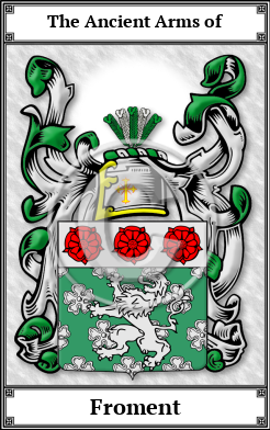 Froment Family Crest Download (JPG)  Book Plated - 150 DPI