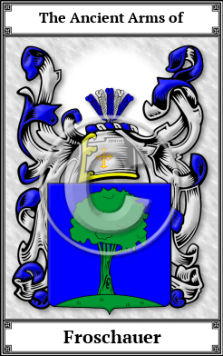 Froschauer Family Crest Download (JPG) Book Plated - 600 DPI