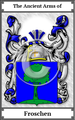 Froschen Family Crest Download (JPG)  Book Plated - 150 DPI