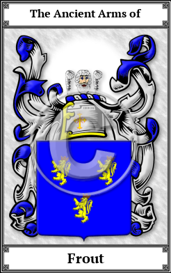 Frout Family Crest Download (JPG) Book Plated - 600 DPI