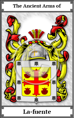 La-fuente Family Crest Download (JPG) Book Plated - 600 DPI