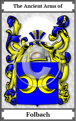 Folbach Family Crest Download (JPG) Book Plated - 600 DPI