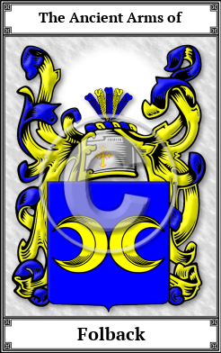 Folback Family Crest Download (JPG) Book Plated - 600 DPI