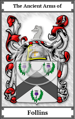Follins Family Crest Download (JPG)  Book Plated - 150 DPI