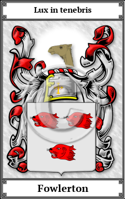 Fowlerton Family Crest Download (JPG)  Book Plated - 150 DPI