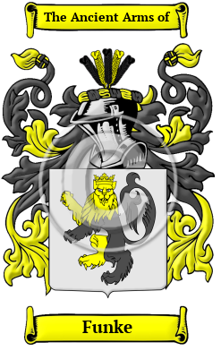 Funke Family Crest/Coat of Arms