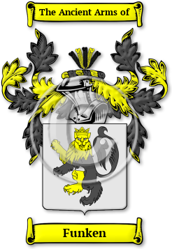 Funken Family Crest Download (jpg) Legacy Series - 150 DPI