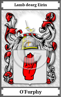 O'Furphy Family Crest Download (JPG)  Book Plated - 150 DPI