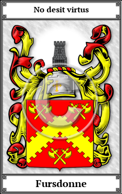 Fursdonne Family Crest Download (JPG)  Book Plated - 150 DPI