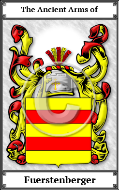 Fuerstenberger Family Crest Download (JPG)  Book Plated - 150 DPI