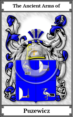 Puzewicz Family Crest Download (JPG) Book Plated - 600 DPI