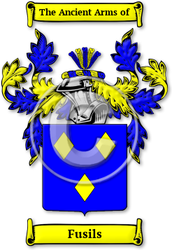 Fusils Family Crest Download (JPG) Legacy Series - 600 DPI