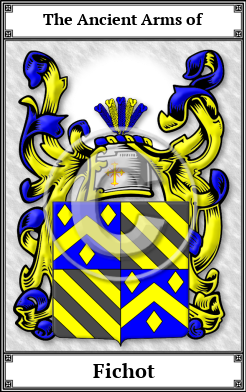 Fichot Family Crest Download (JPG)  Book Plated - 150 DPI