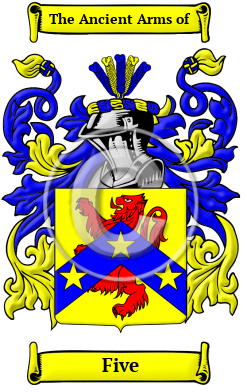 Five Family Crest Download (JPG) Heritage Series - 600 DPI