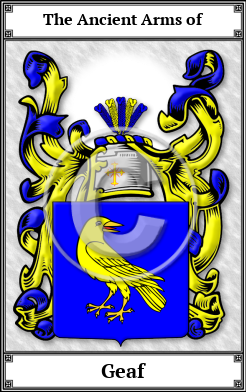 Geaf Family Crest Download (JPG)  Book Plated - 150 DPI