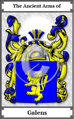 Galens Family Crest Download (JPG)  Book Plated - 150 DPI
