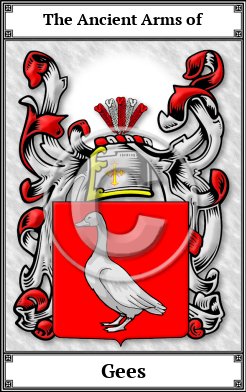 Gees Family Crest Download (JPG)  Book Plated - 150 DPI