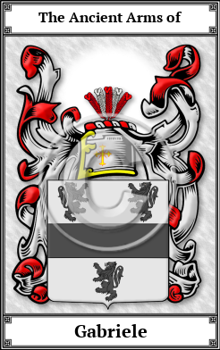 Gabriele Family Crest Download (JPG)  Book Plated - 150 DPI