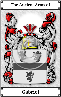 Gabriel Family Crest Download (JPG)  Book Plated - 150 DPI