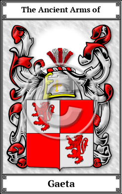 Gaeta Family Crest Download (JPG)  Book Plated - 150 DPI
